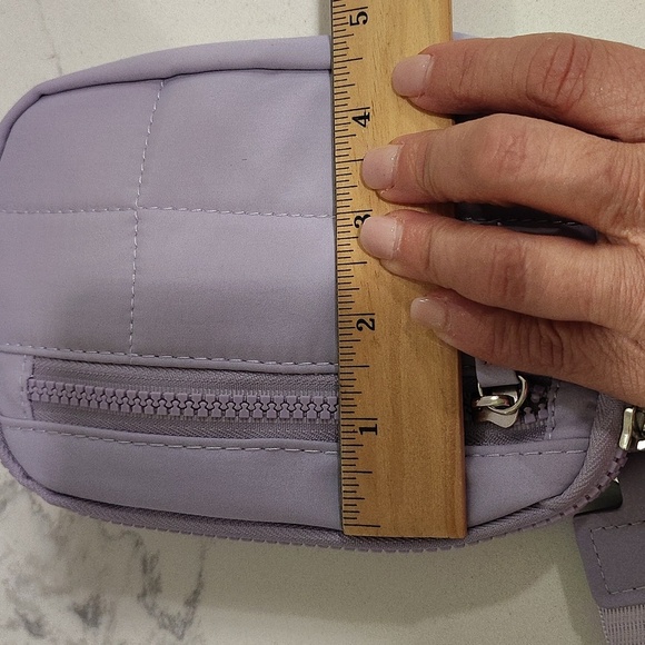 Purple Clutch wristlet with Detachable Canvas Strap Multiple Zip Pockets New - Picture 9 of 9